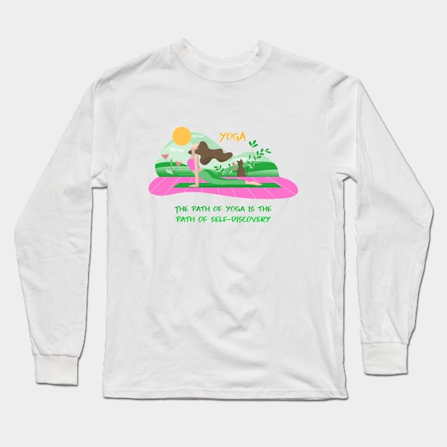 The path of YOGA is the path of self-discovery. As our self-image disintegrates, we contact our true self. Life becomes a great joy. Long Sleeve T-Shirt by Your_wardrobe